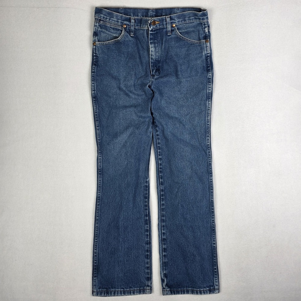Wrangler Straight Jeans Mens 32x32 Blue Denim Classic Fit A404 Cowboy Western